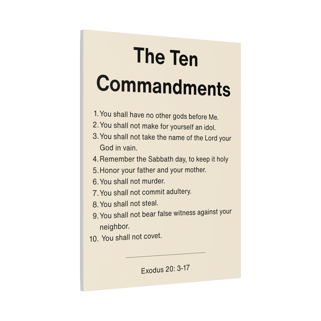 The Ten Commandments - Exodus 20:3-17