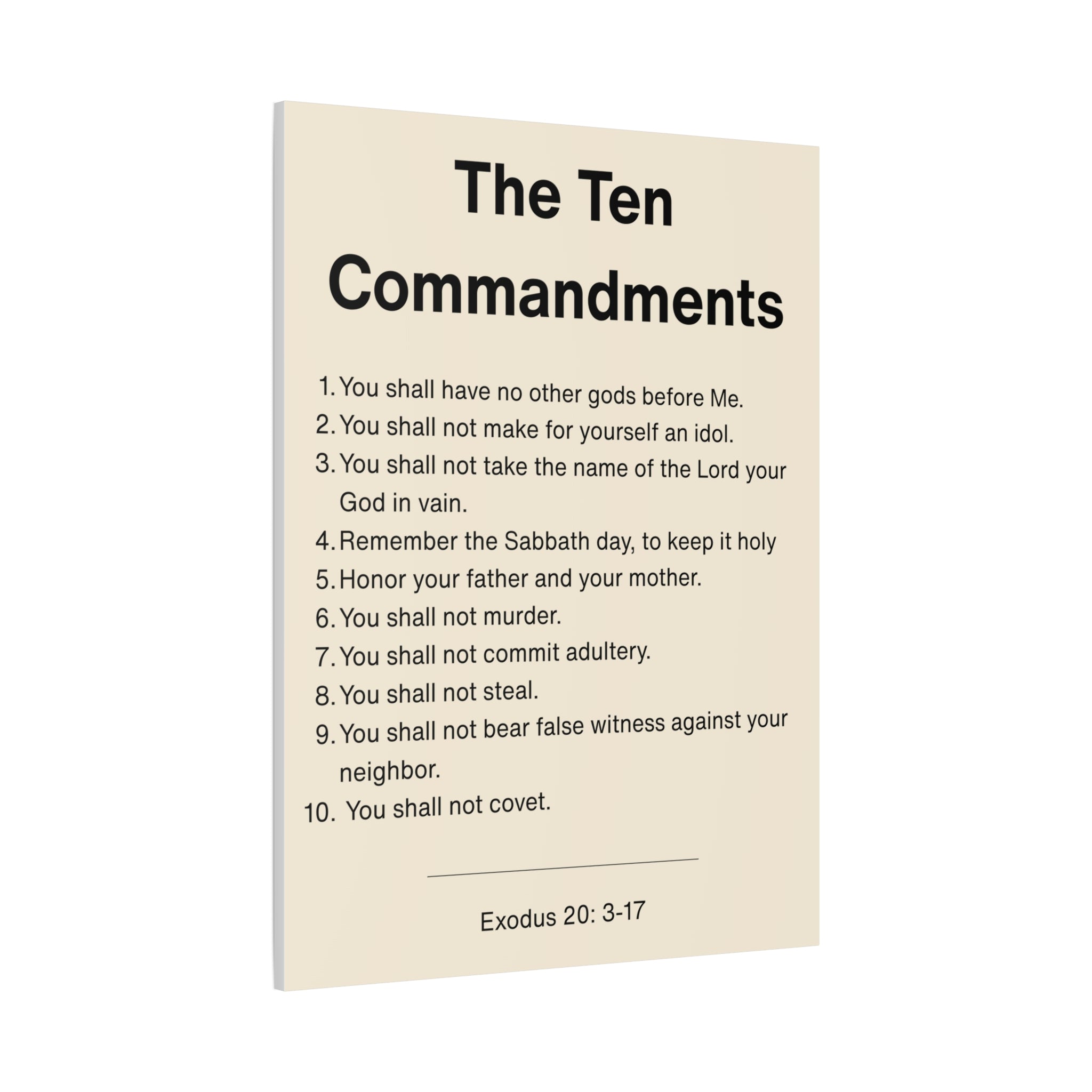 The Ten Commandments - Exodus 20:3-17