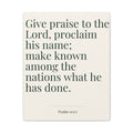 Psalm 105:1 Bible Verse Canvas