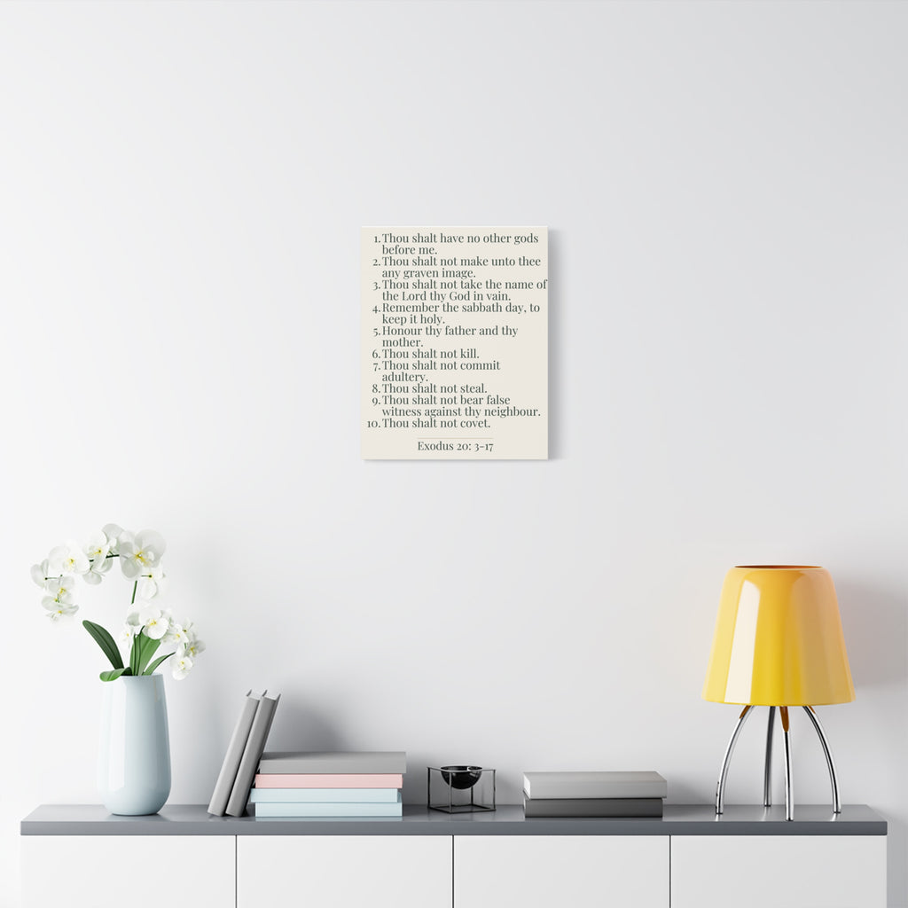 Ten Commandments Canvas - Exodus 20:3-17