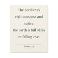 Psalm 33:5 Canvas Wall Art