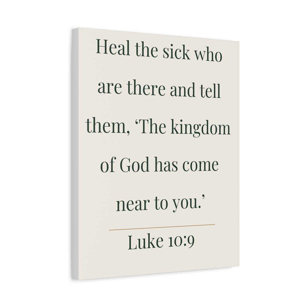 Luke 10:9 Canvas Wall Art