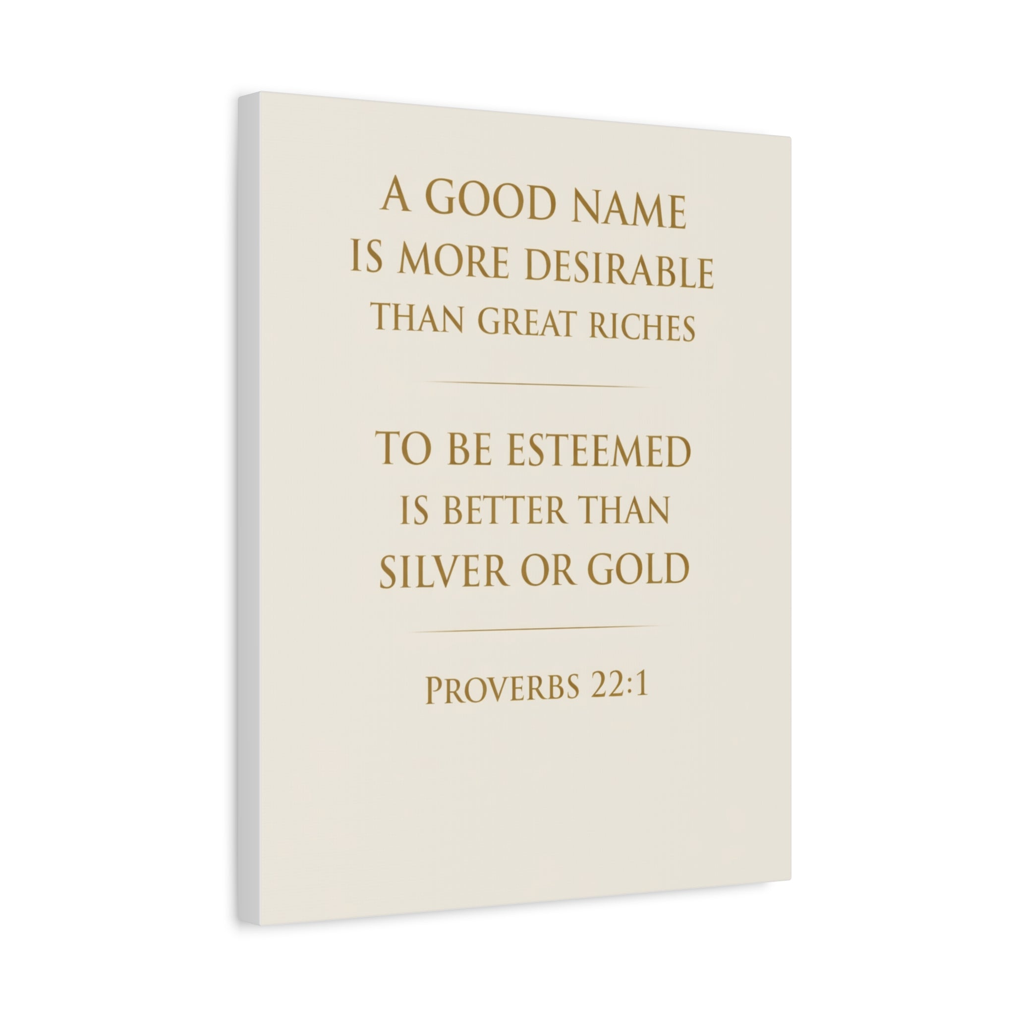 Proverbs 22 1 Wall Art Christian Canvas A Good Name Is More Desirable Scripture Wall Decor Bible Verse Art Faith Home Decor Gift