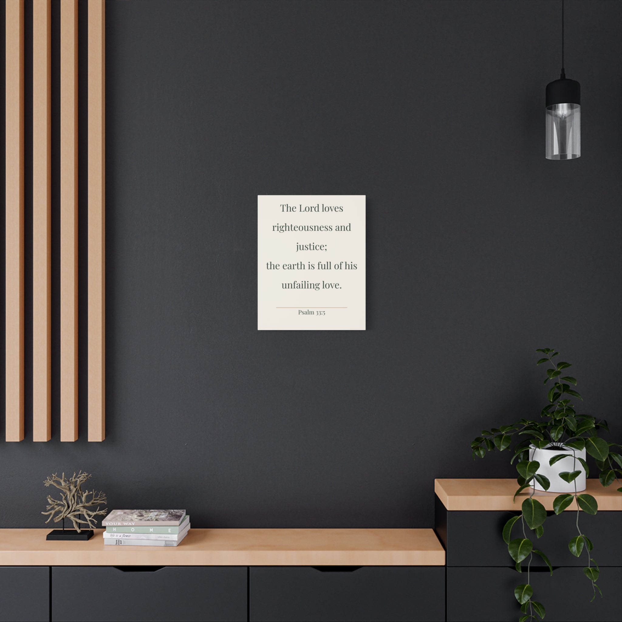 Psalm 33:5 Canvas Wall Art