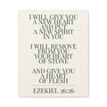 Ezekiel 36 26 Bible Verse Wall Art Canvas