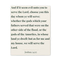 Joshua 24:15 Scripture Print