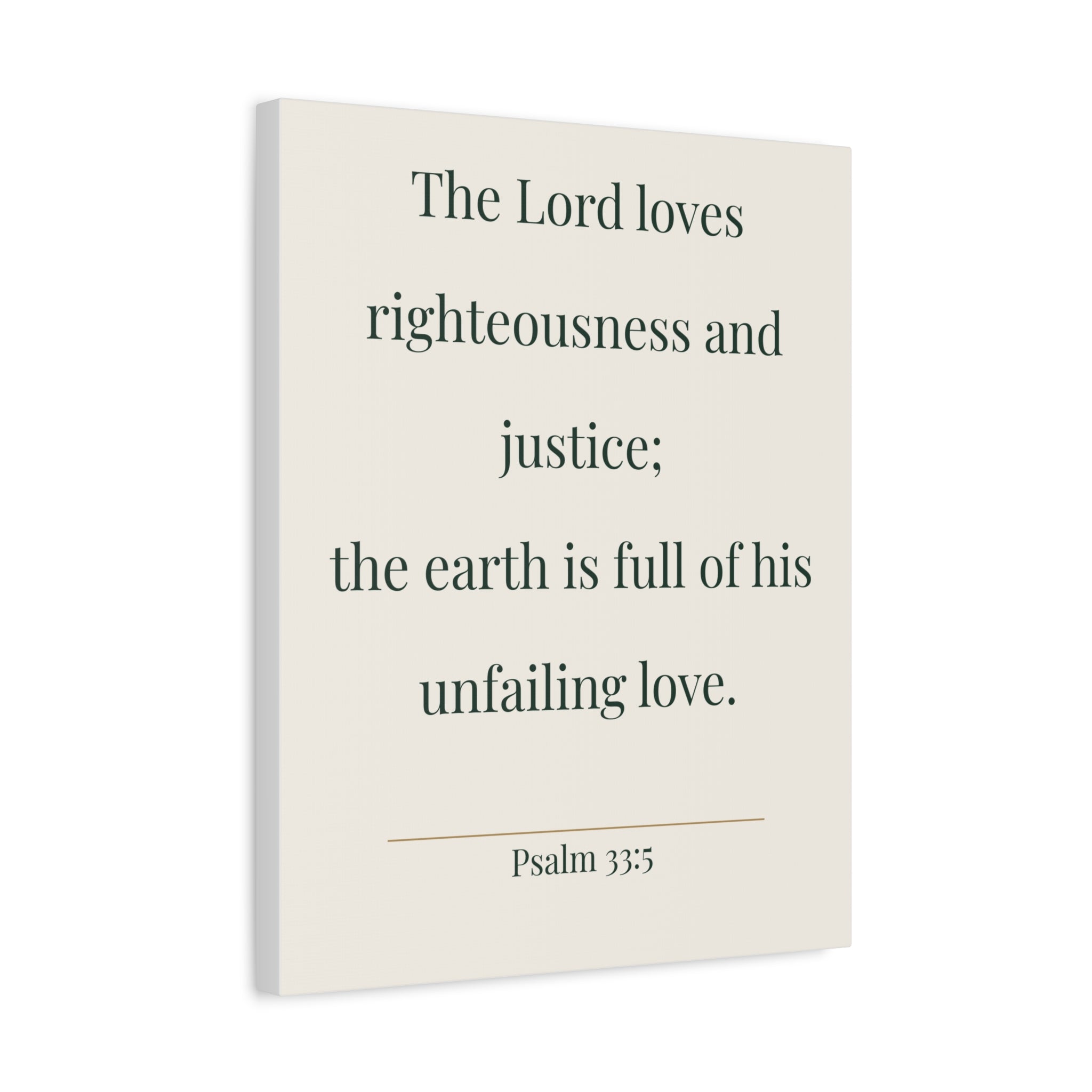 Psalm 33:5 Canvas Wall Art