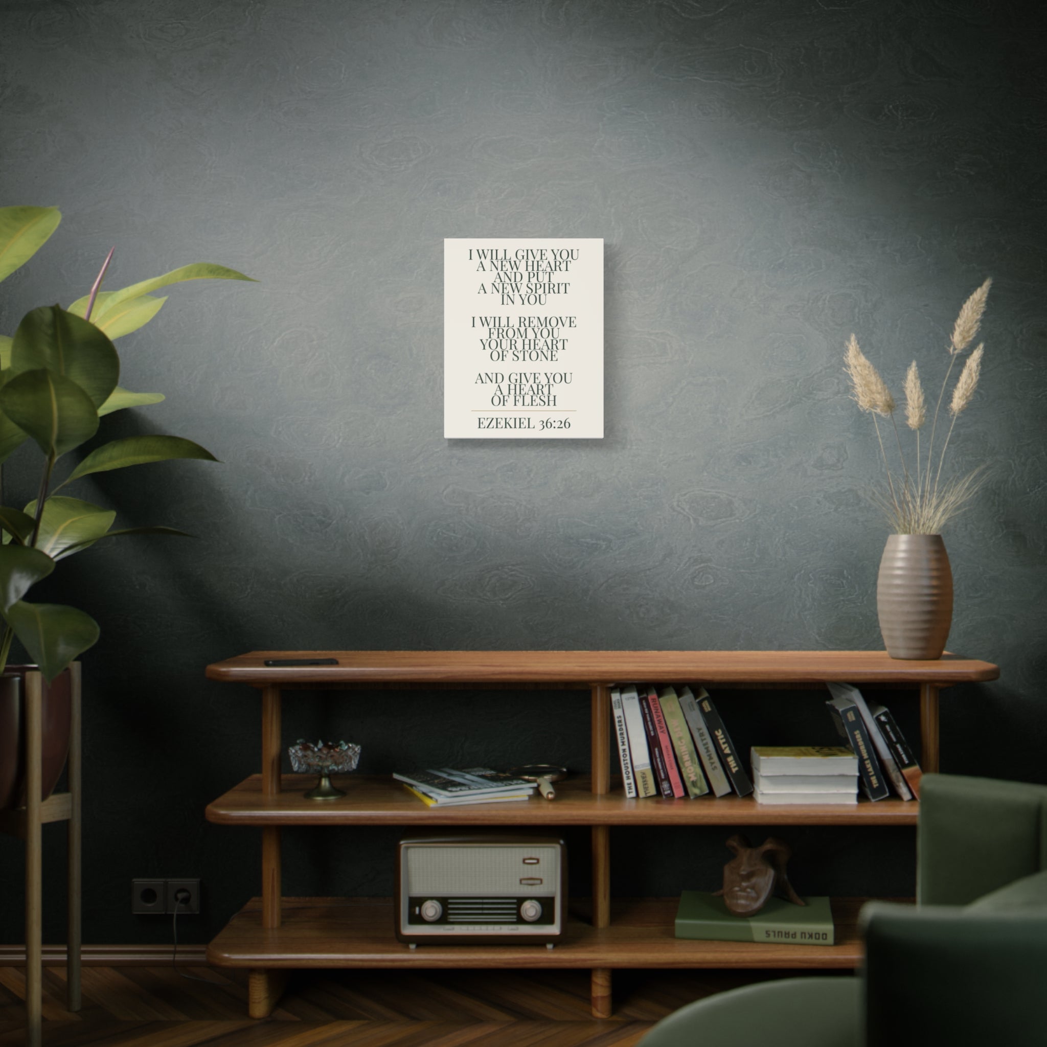 Ezekiel 36 26 Bible Verse Wall Art Canvas