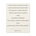 Job 1:20-21 Bible Verse Canvas