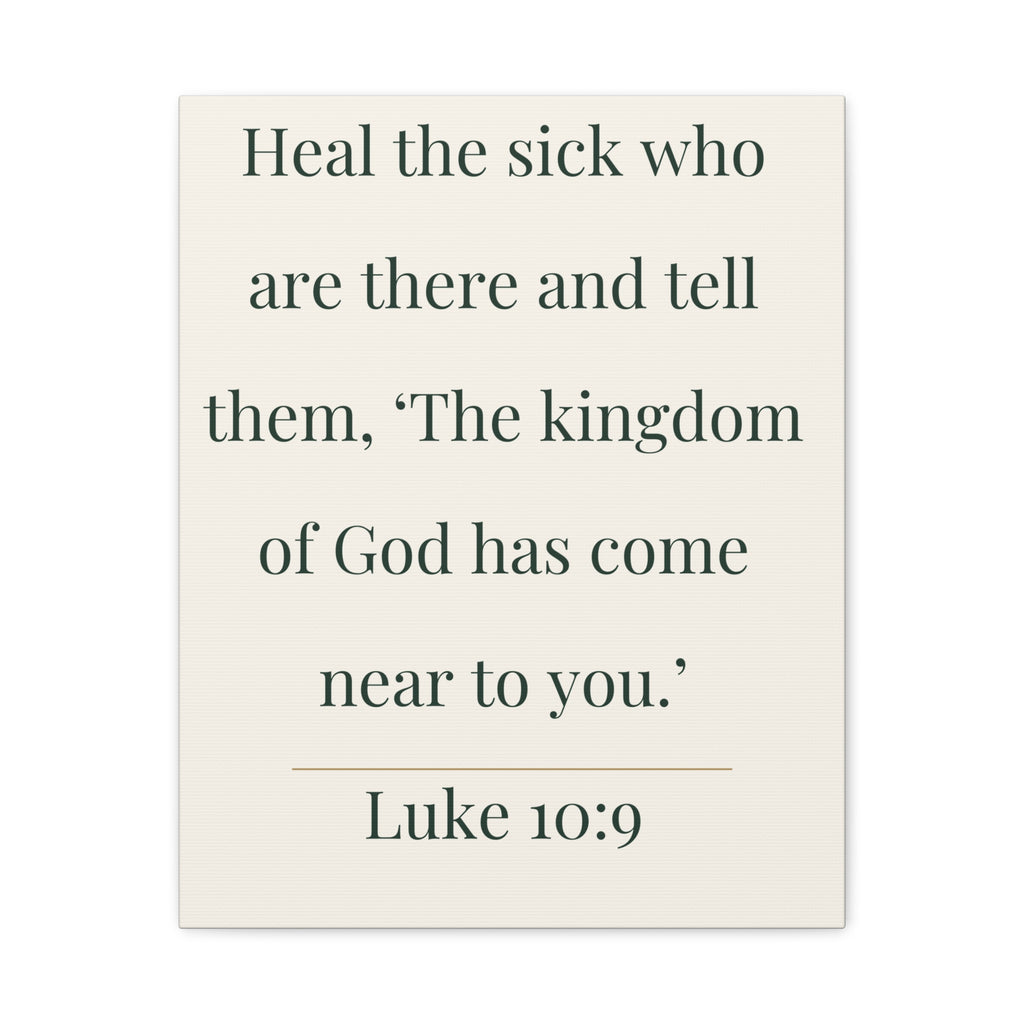 Luke 10:9 Canvas Wall Art