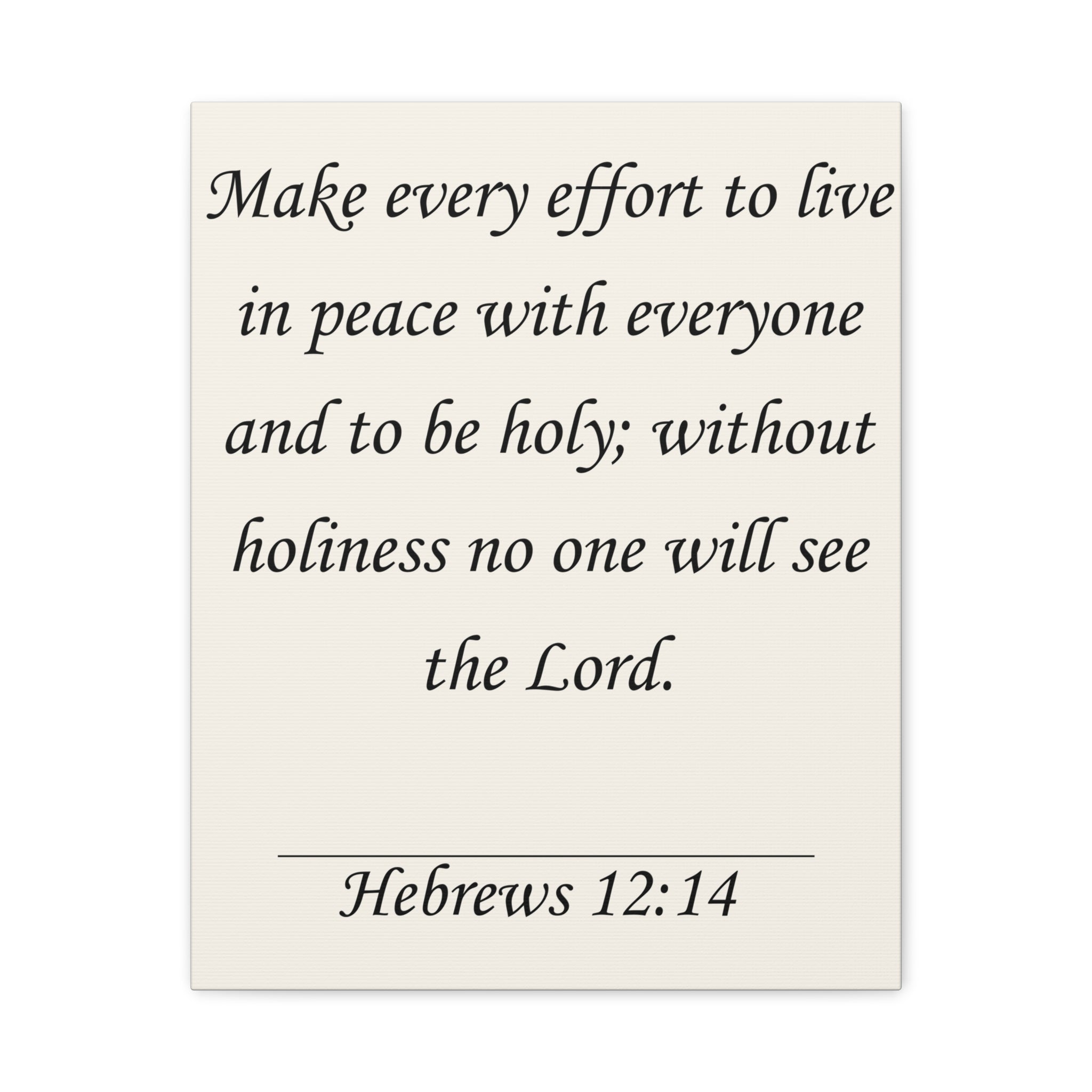 Hebrews 12:14