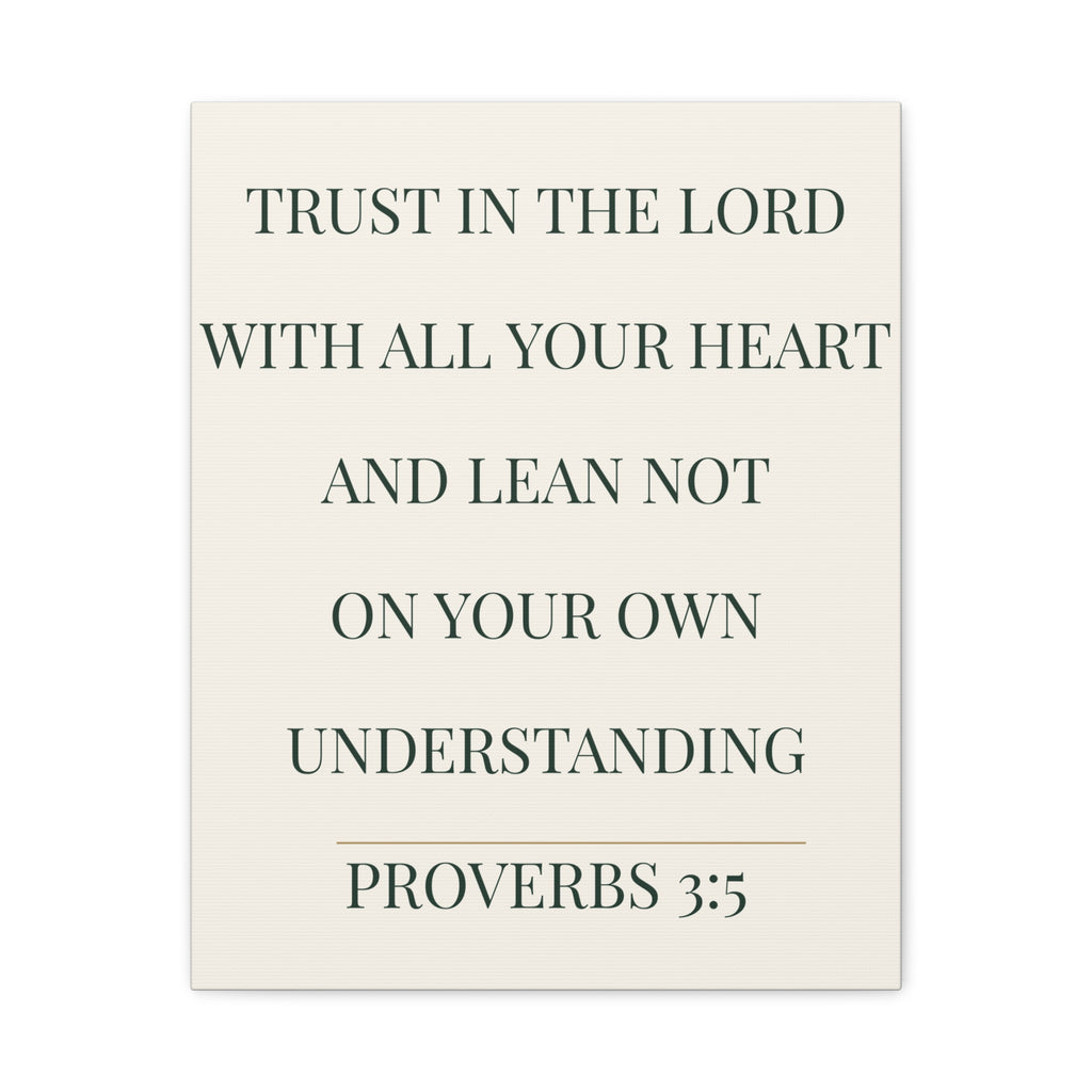 Proverbs 3:5 Scripture Wall Art Canvas