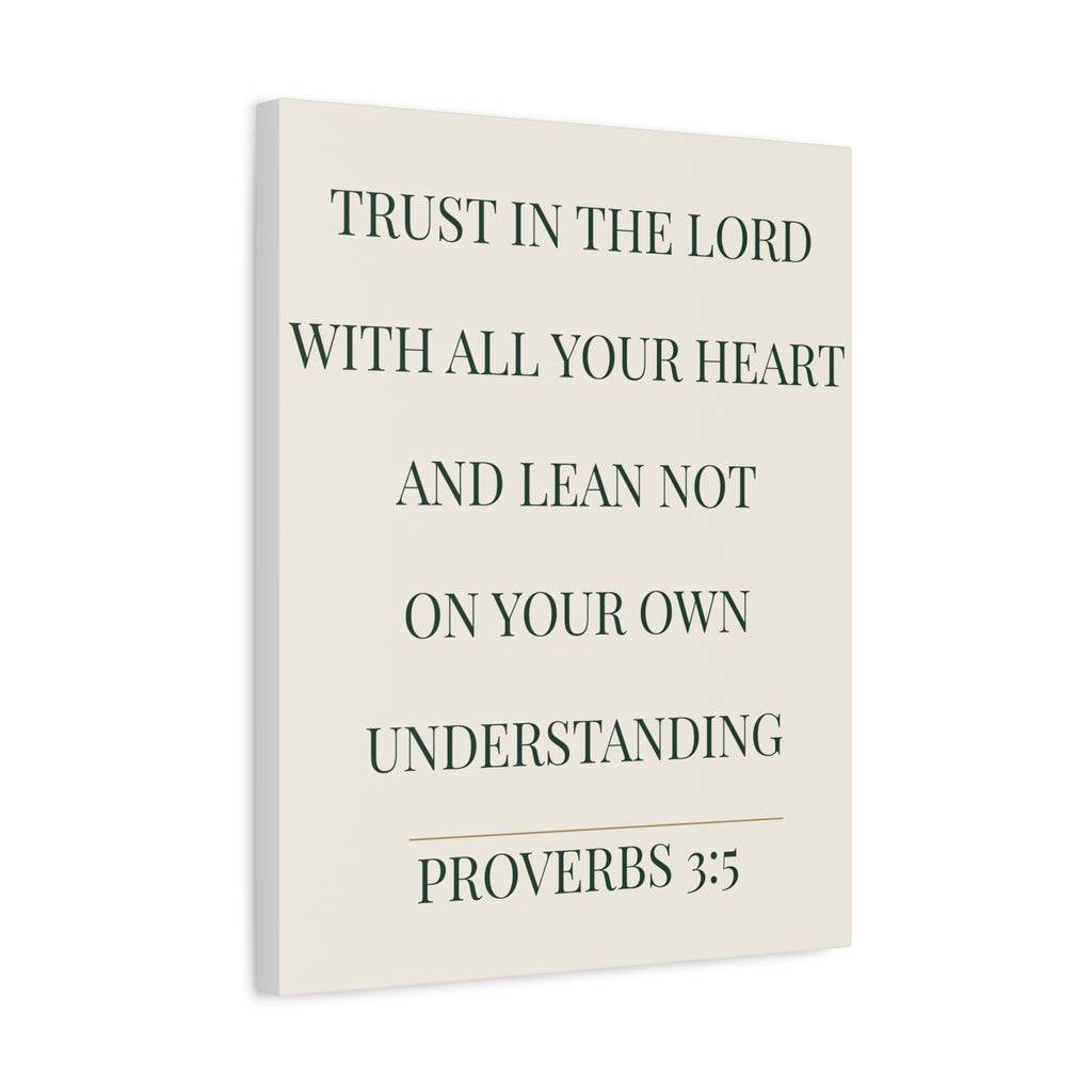 Proverbs 3:5 Scripture Wall Art Canvas