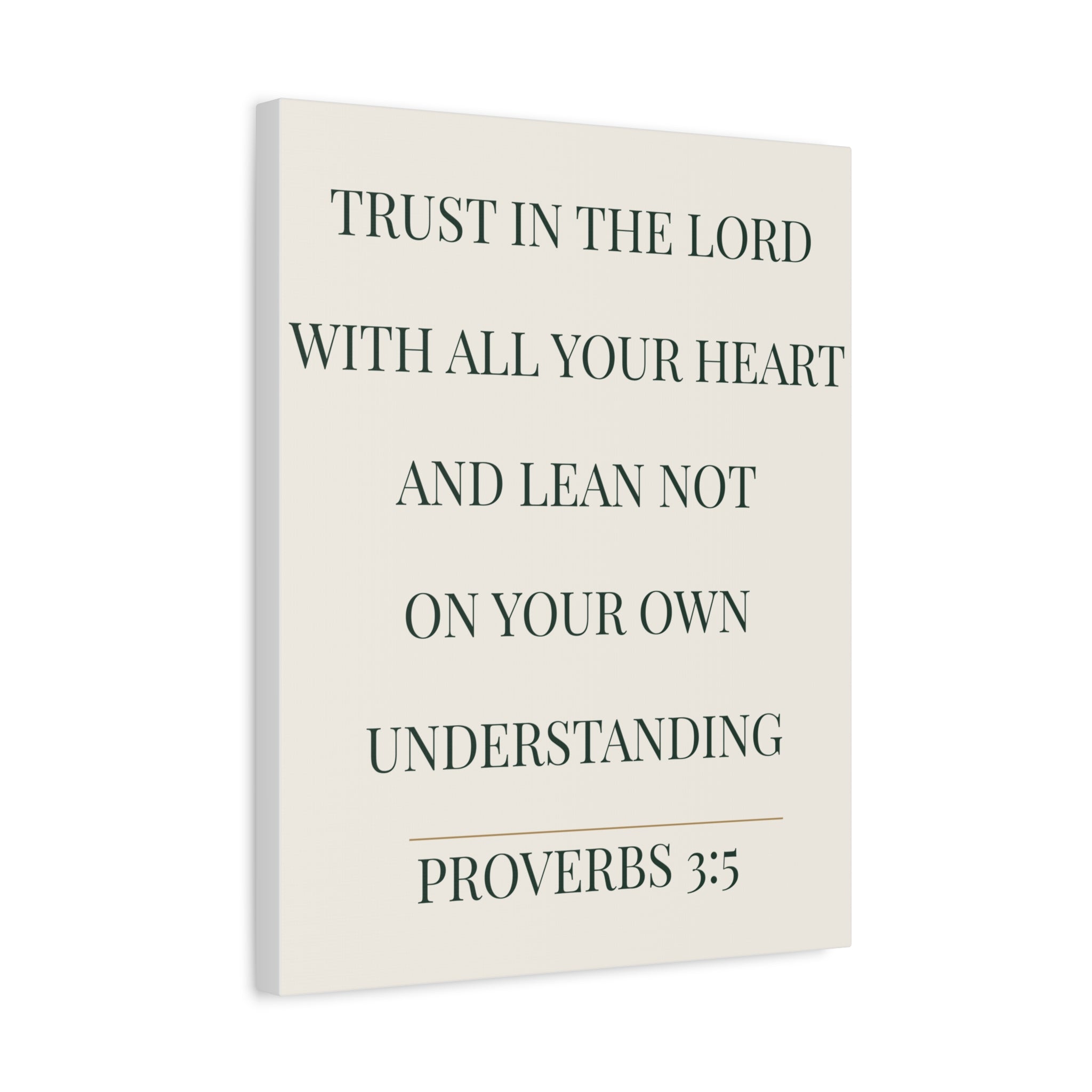 Proverbs 3:5 Scripture Wall Art Canvas