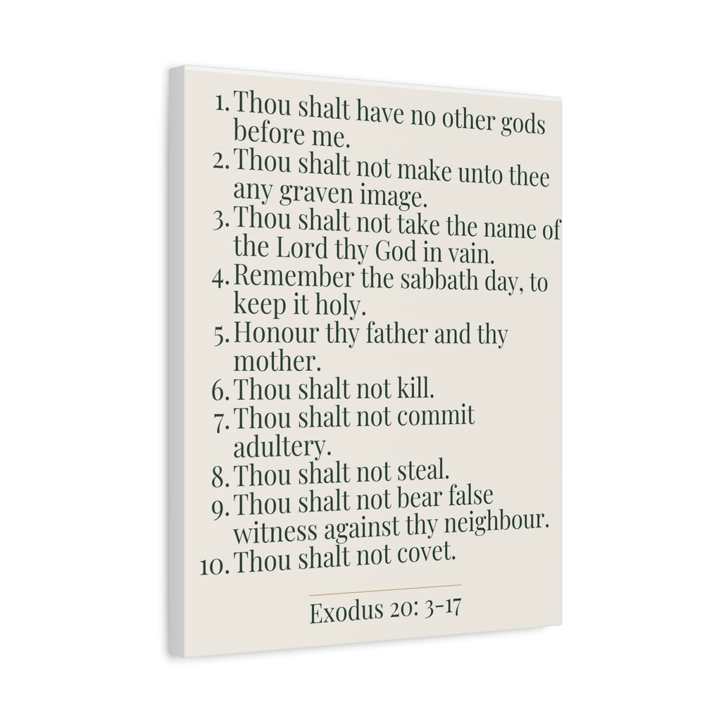 Ten Commandments Canvas - Exodus 20:3-17